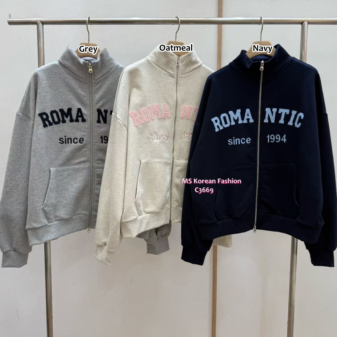 C3669 韓國🇰🇷拼色字母外套