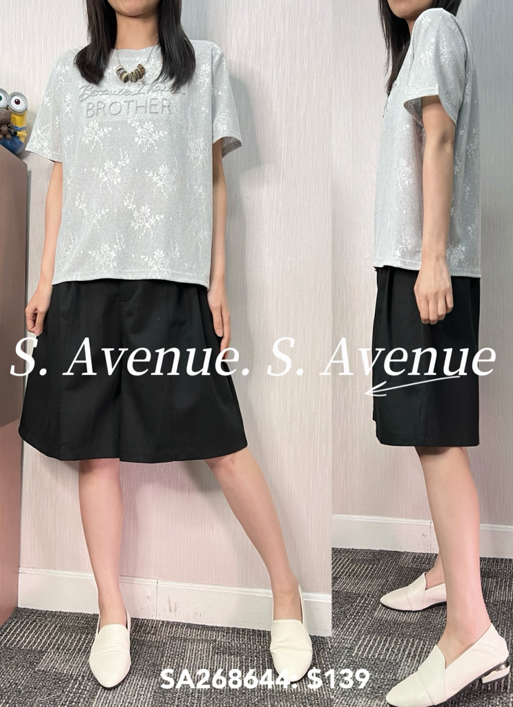 SA268644: 短袖英文lace tee