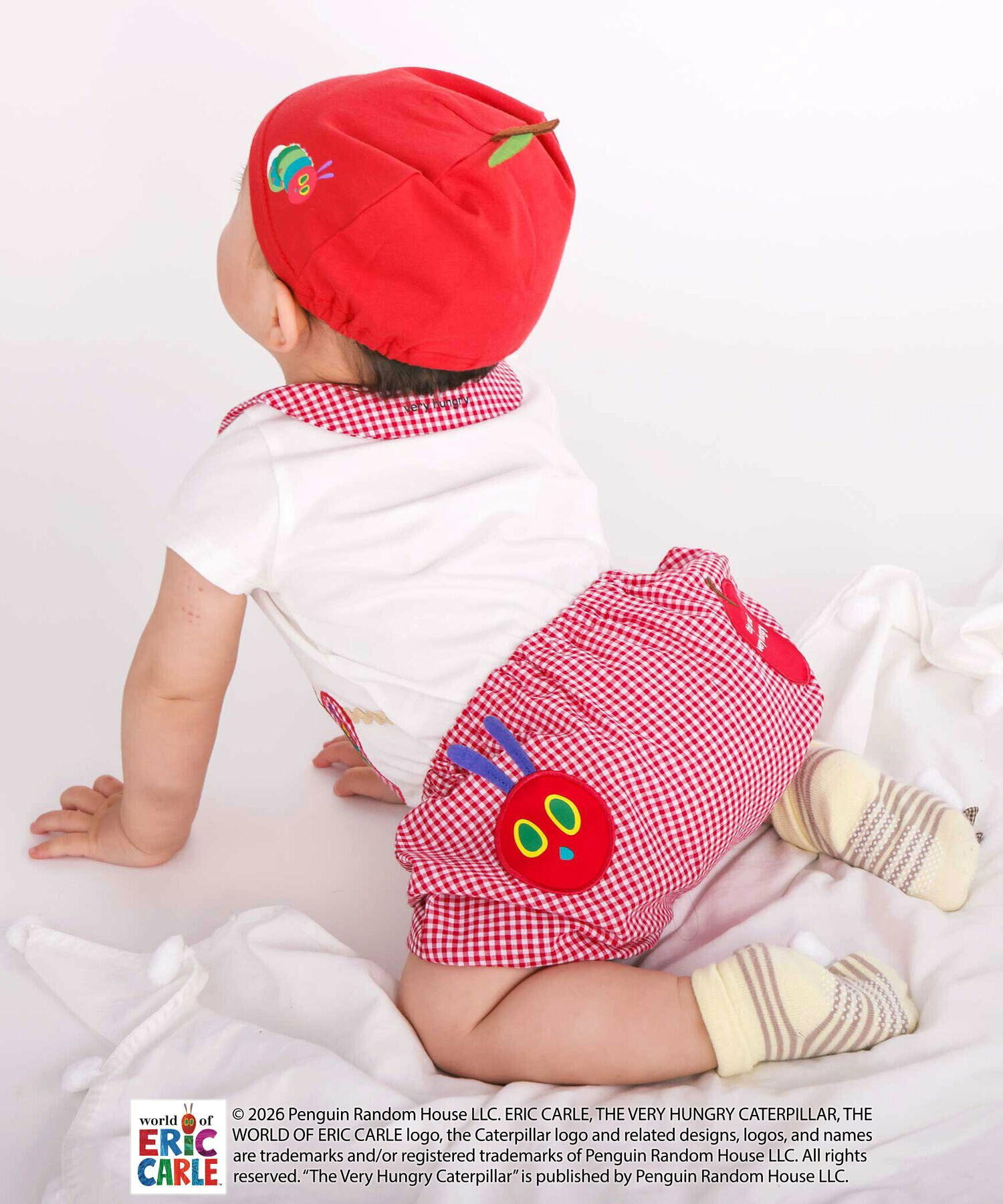 🇯🇵預訂 日本直送🇯🇵好餓的毛毛蟲兩色蘋果帽子燈籠褲兩件套裝