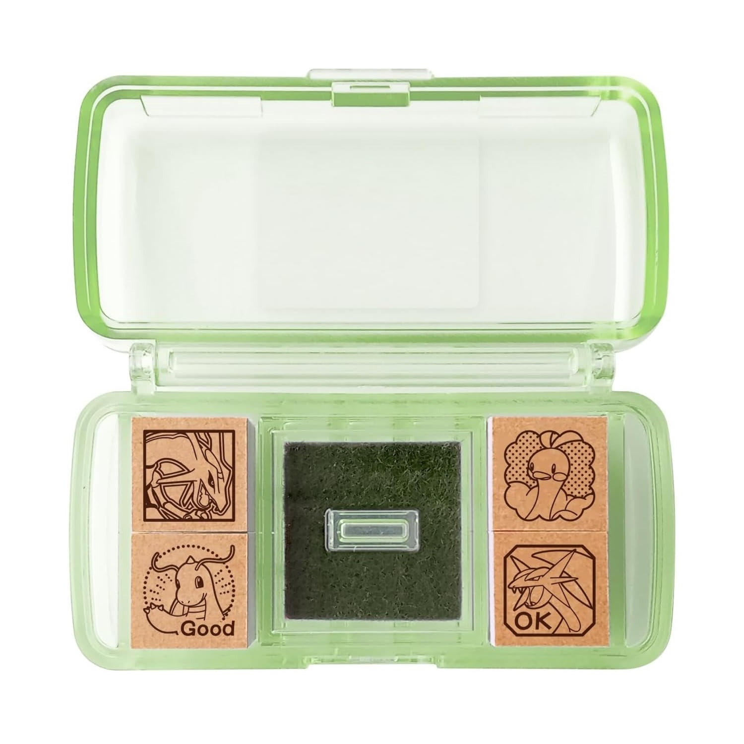 現貨｜Pokemon 烈空坐 / 啟暴龍 日本製 迷你 木製 印章 套裝 (SGM-037) 