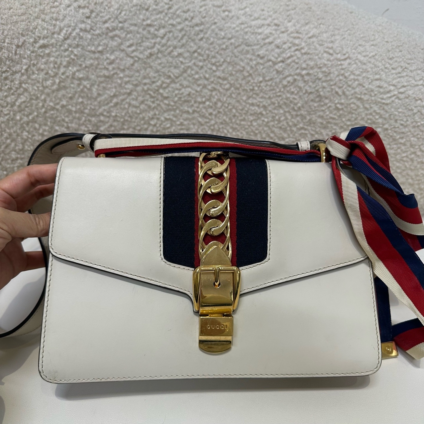 【預訂貨品】Gucci塞爾維亞白色斜孭包