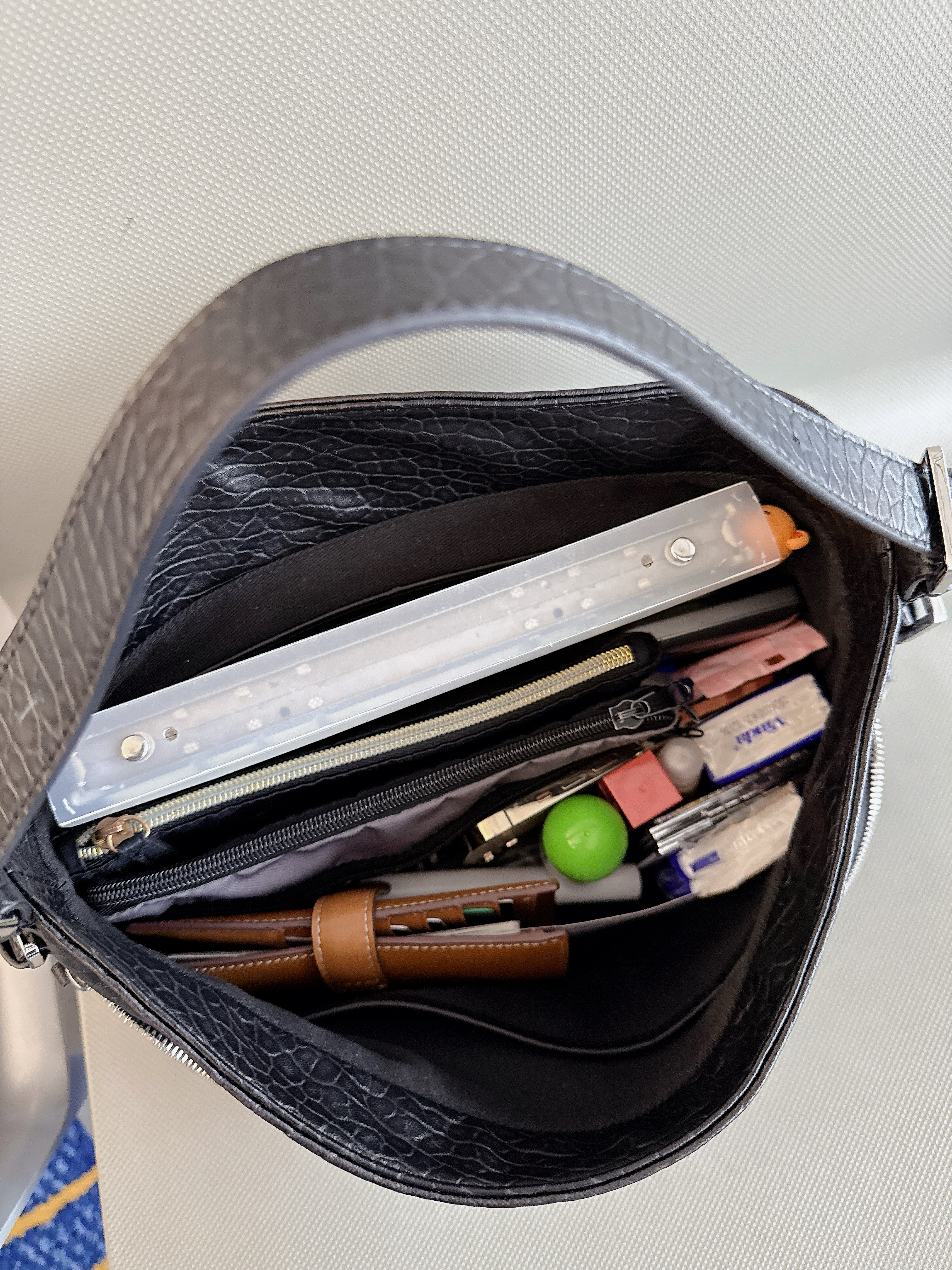 荔枝牛皮兩用袋(雙皮帶）