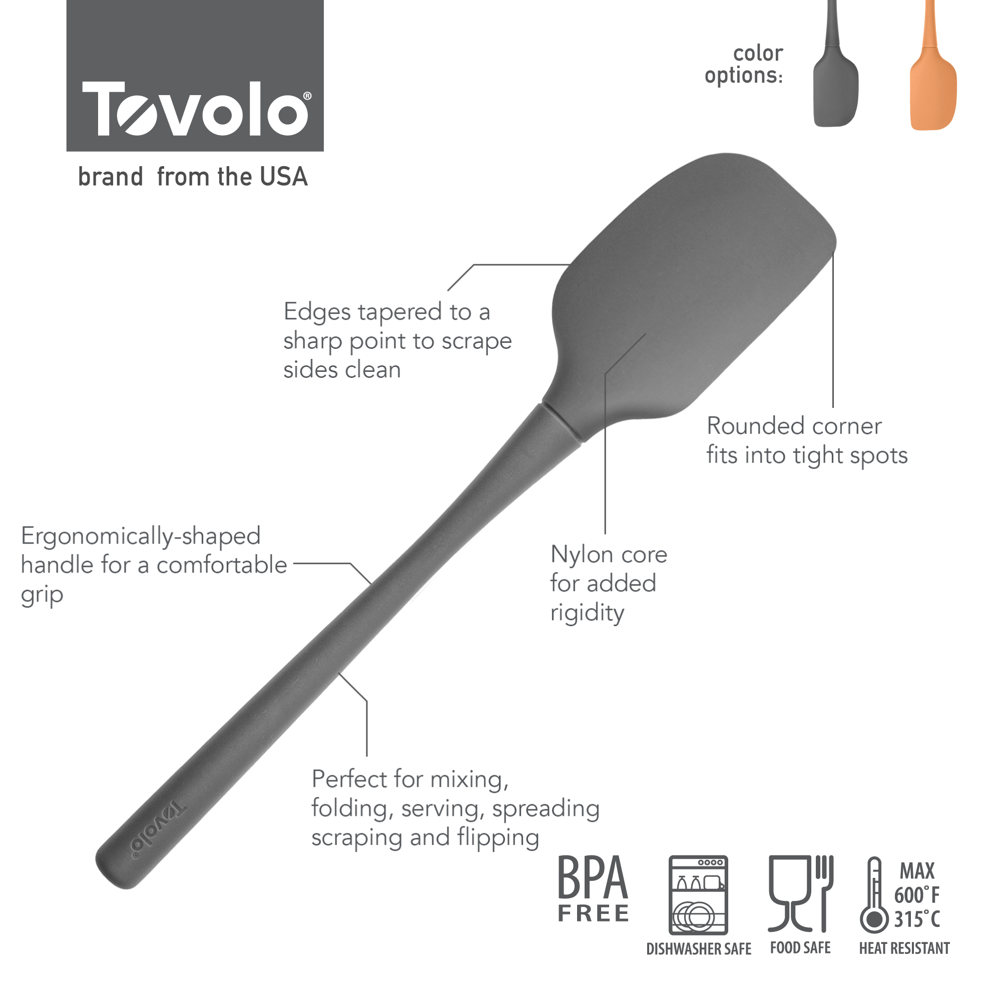 TOVOLO FLEX-CORE® 全矽膠刮 All Silicone Spatula