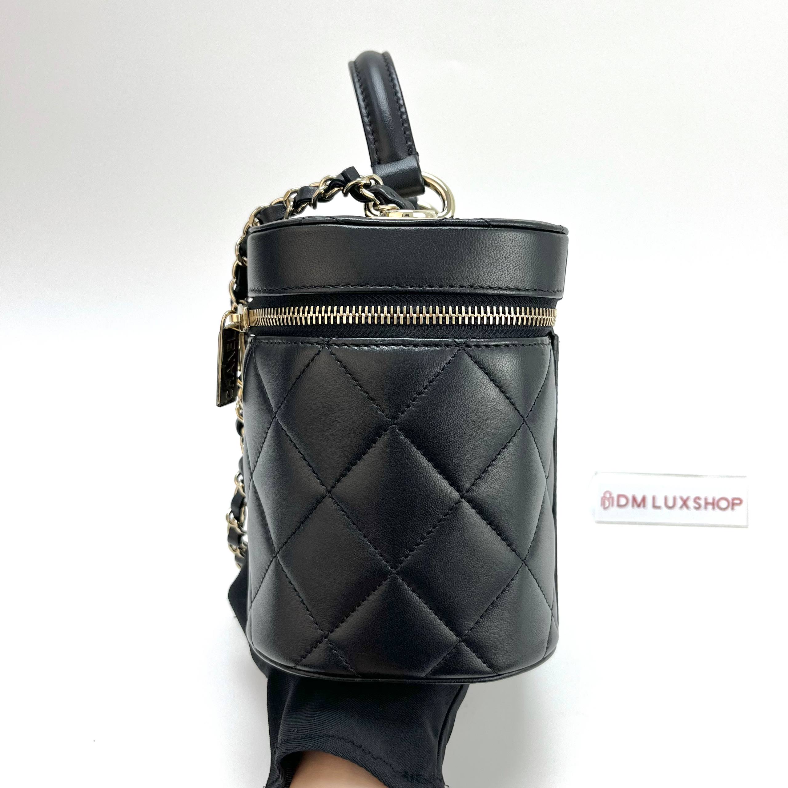 Chanel Trendy Top Handle Vanity Case w/ Chain GHW (Microchip)