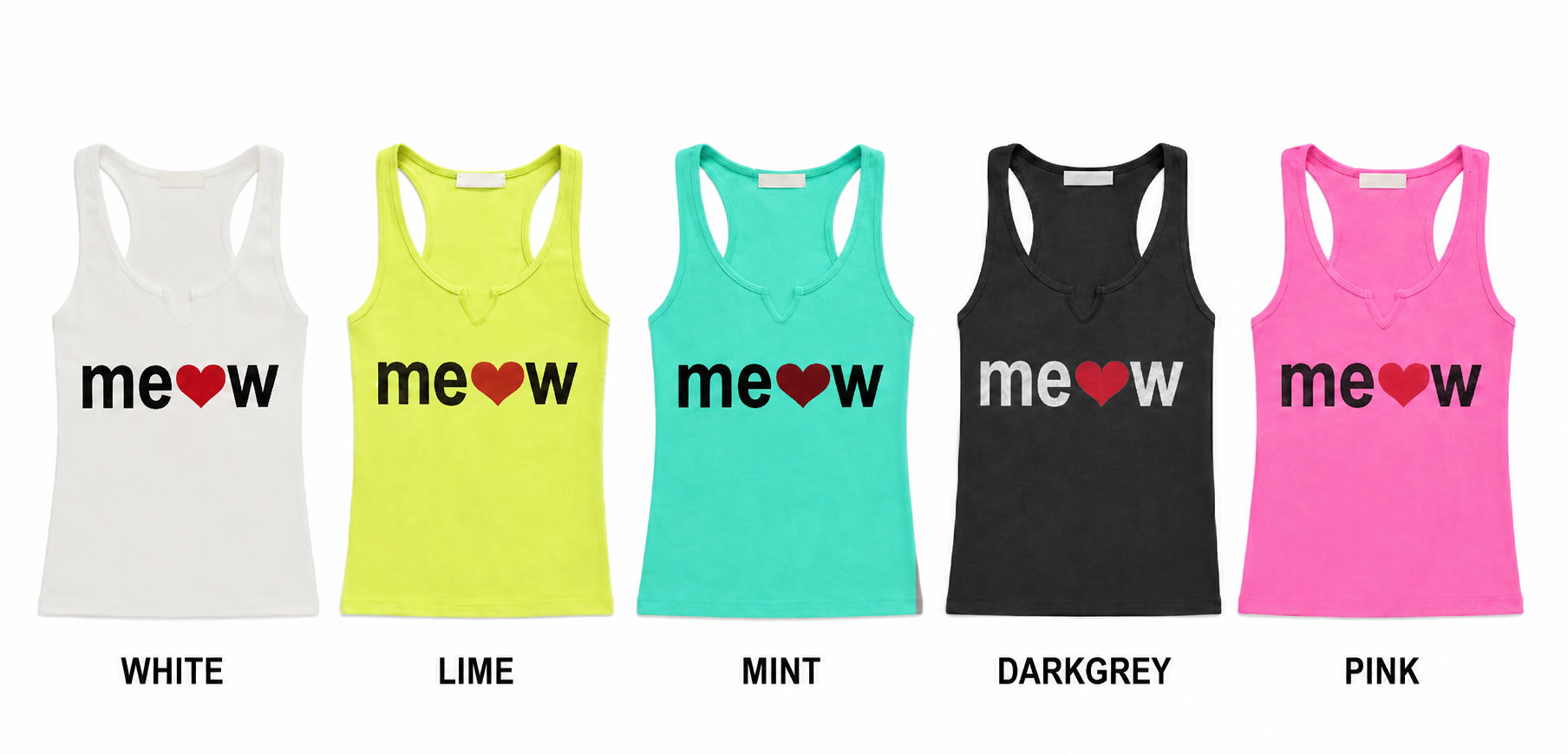 Ribbed Heart Graphic Tank Top