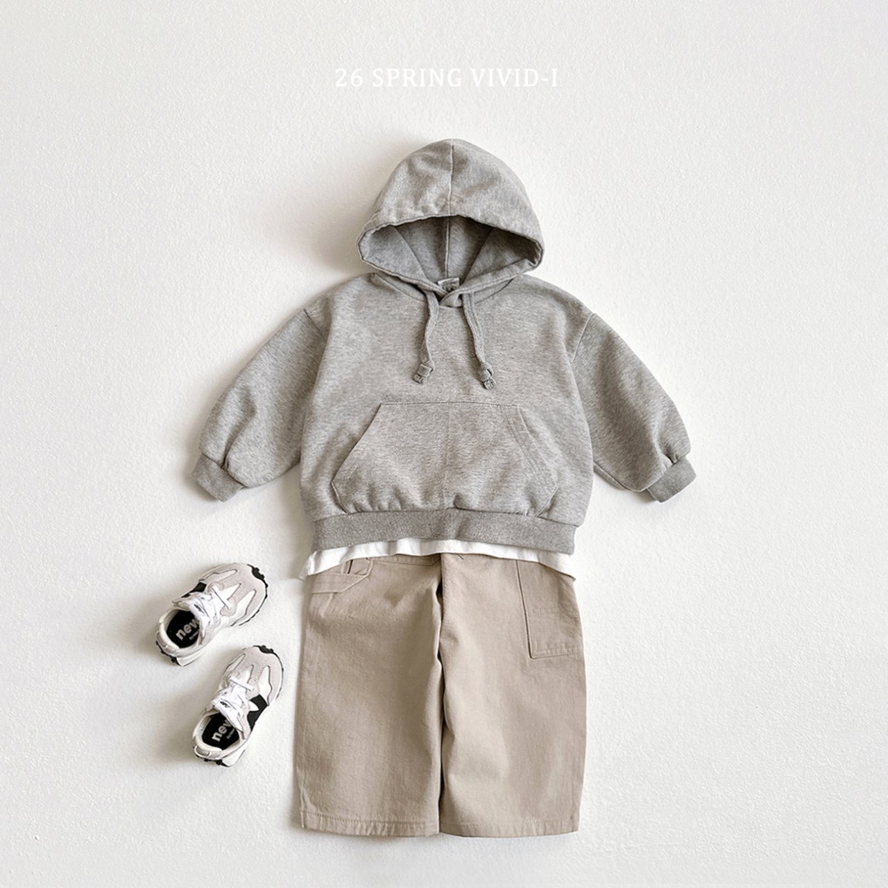 🌸預訂 韓國直送🌸🇰🇷VIVIDI四色袋鼠口袋連帽衛衣八分褲上下套裝