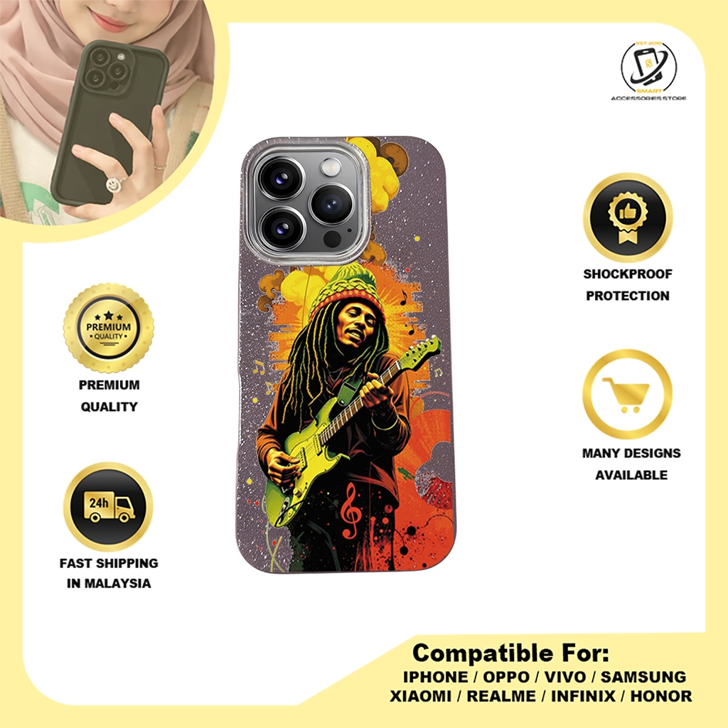 BLING CASE PHONE FOR IPHONE - DESIGN BOBMARLEY
