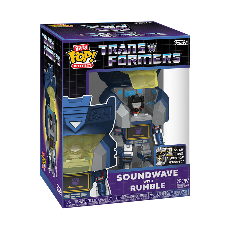 📦訂購 英國代購 Bitty Pop! Bitty Bot TRANSFORMERS Soundwave with Rumble Figure 變形金剛 模型
