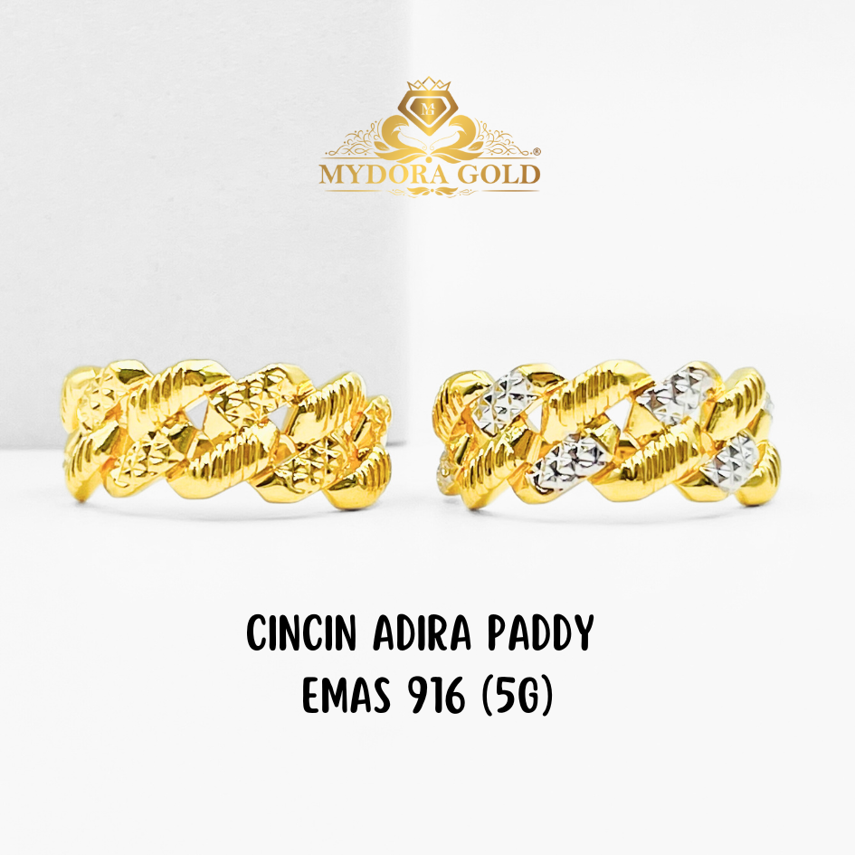 MYDORA Cincin Adira Paddy (5G) l EMAS 916/ 22K