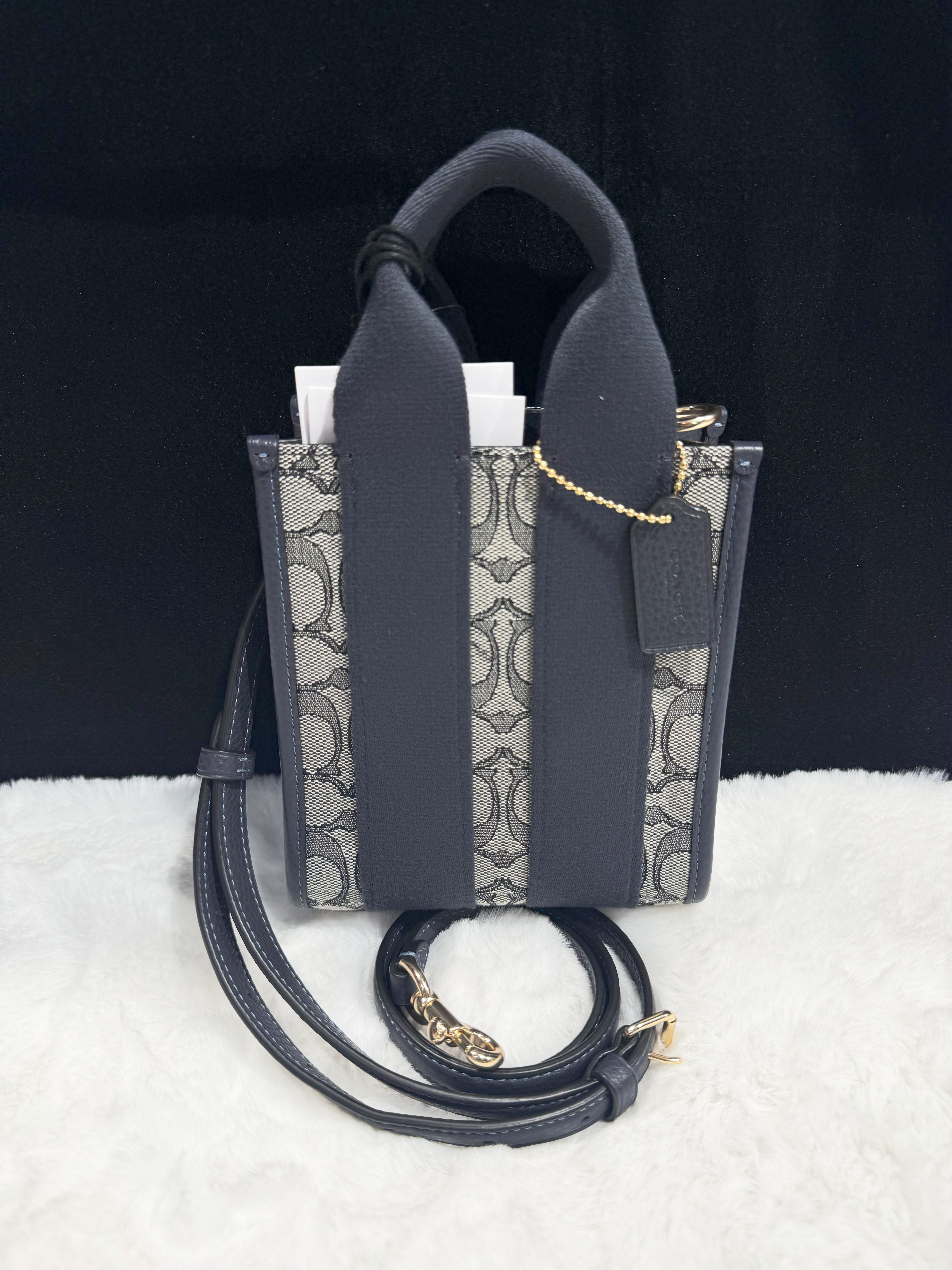 Coach Smith mini tote canvas/navy/m