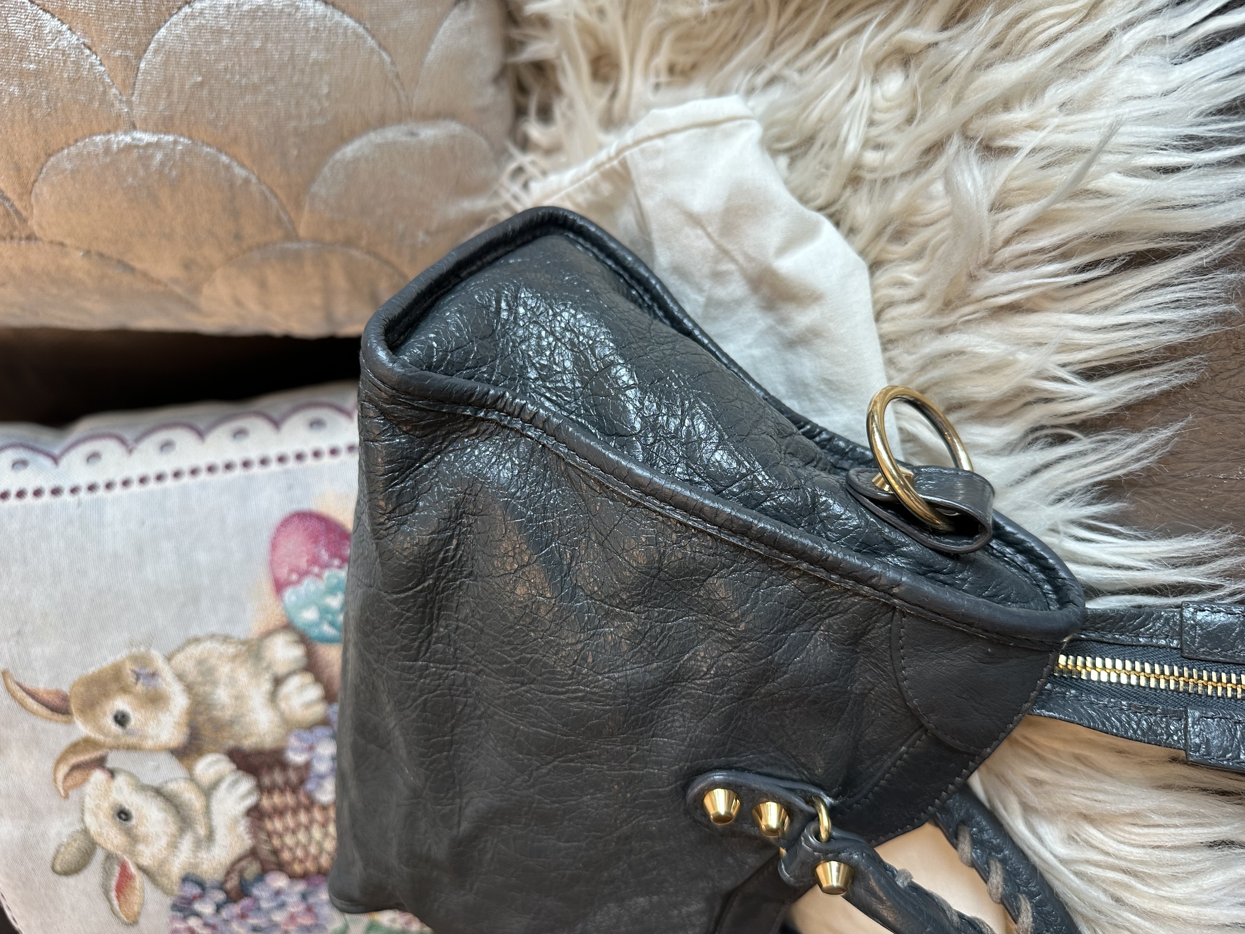 balenciaga dark grey city ghw 