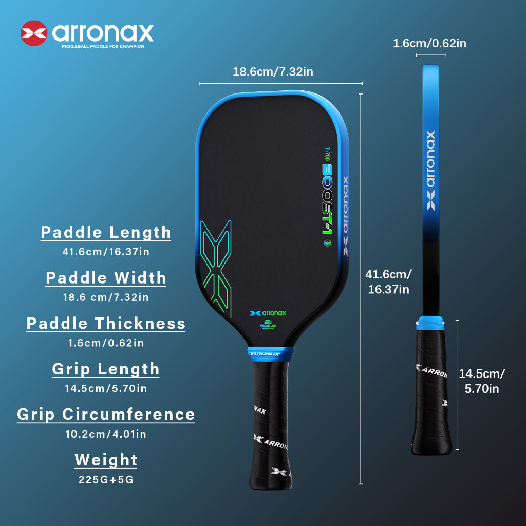 ARRONAX Boost-1 Pickleball Paddle 16mm | MPP+EVA Core | T700 Carbon