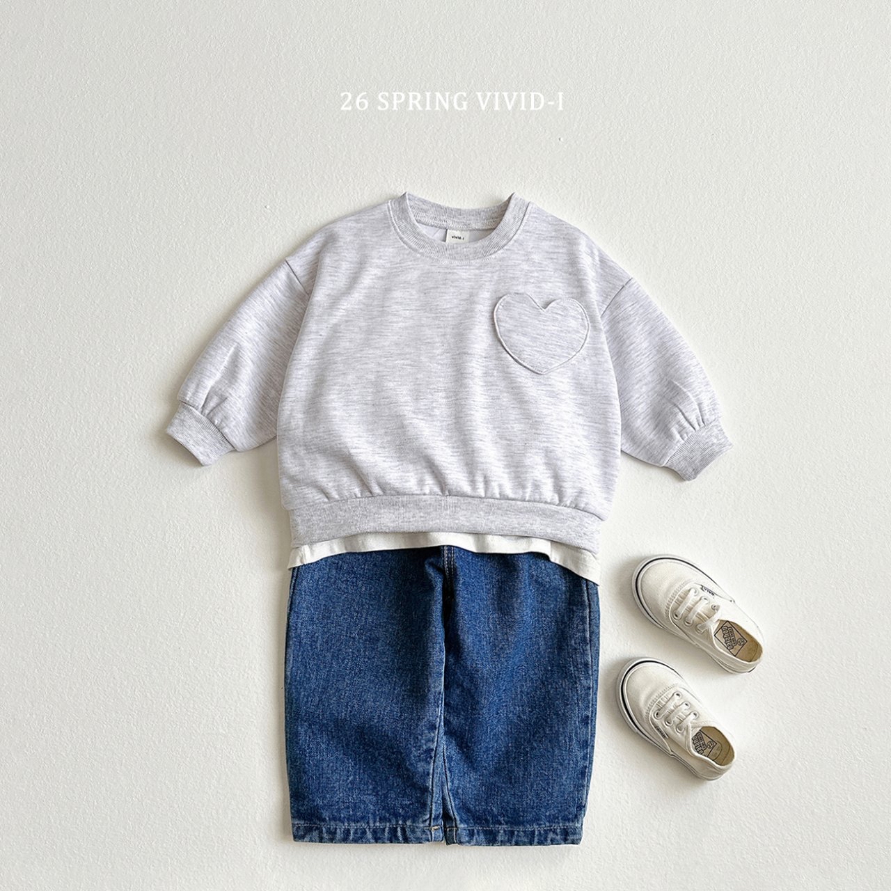 🌸預訂 韓國直送🌸🇰🇷VIVIDI三色愛心寬鬆衛衣