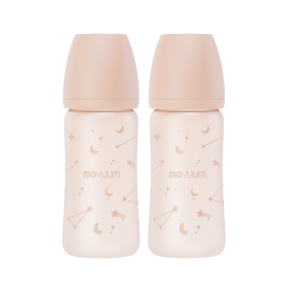 Moyuum - 寬口防漲氣矽膠玻璃奶瓶240ml(夢幻星空)x2件_MY242_2