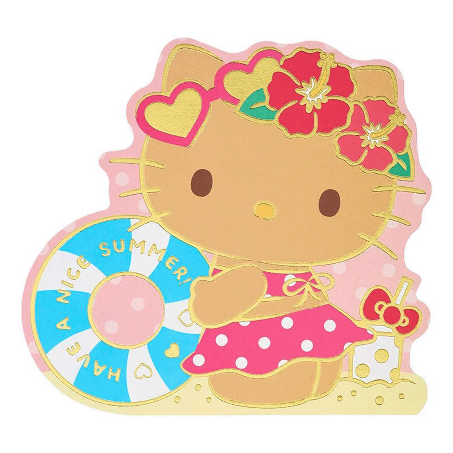 Sanrio - 造型明信片 (日燒Hello Kitty泳裝款)