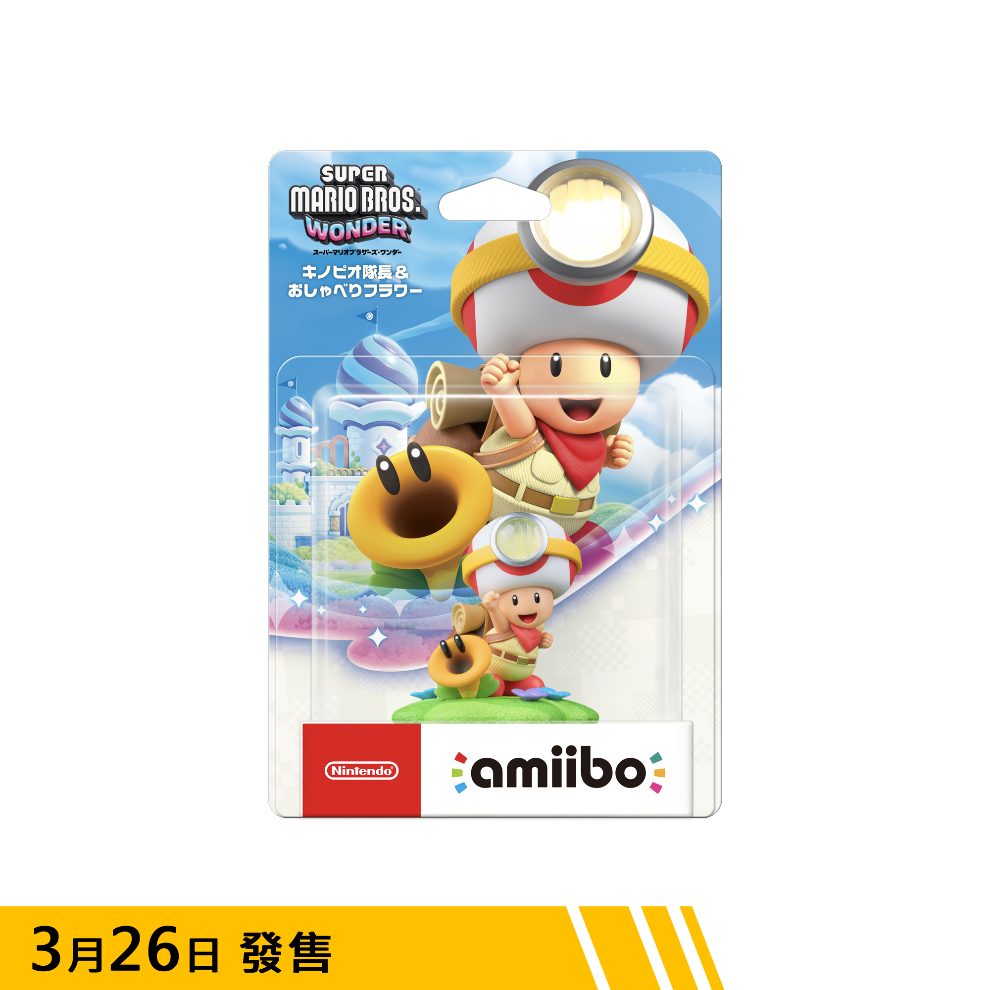 【預訂】amiibo 奇諾比奧隊長&閒聊花花【超級瑪利歐兄弟 驚奇】（超級瑪利歐系列）