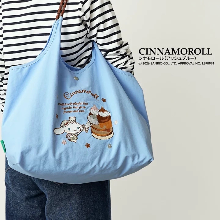 日本預訂📍日本Sanrio刺繡圖案輕身款Tote Bag