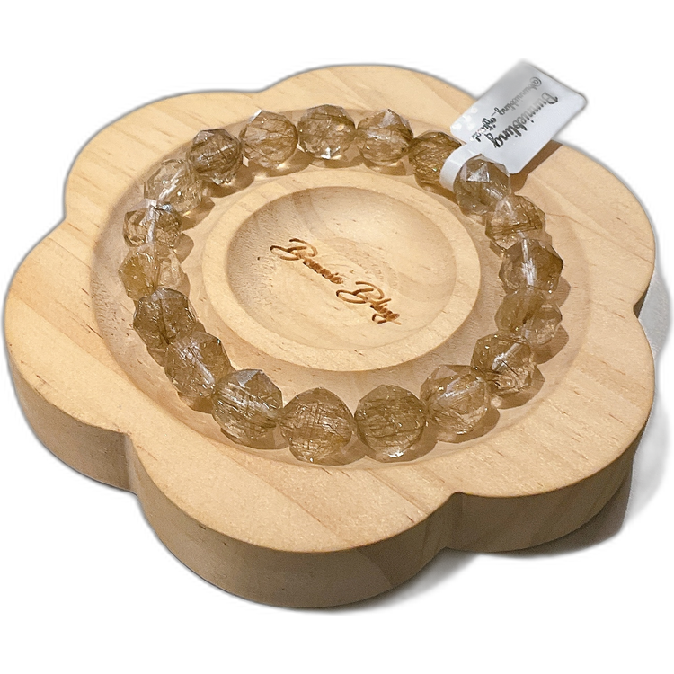 星型切割銀髮晶手串