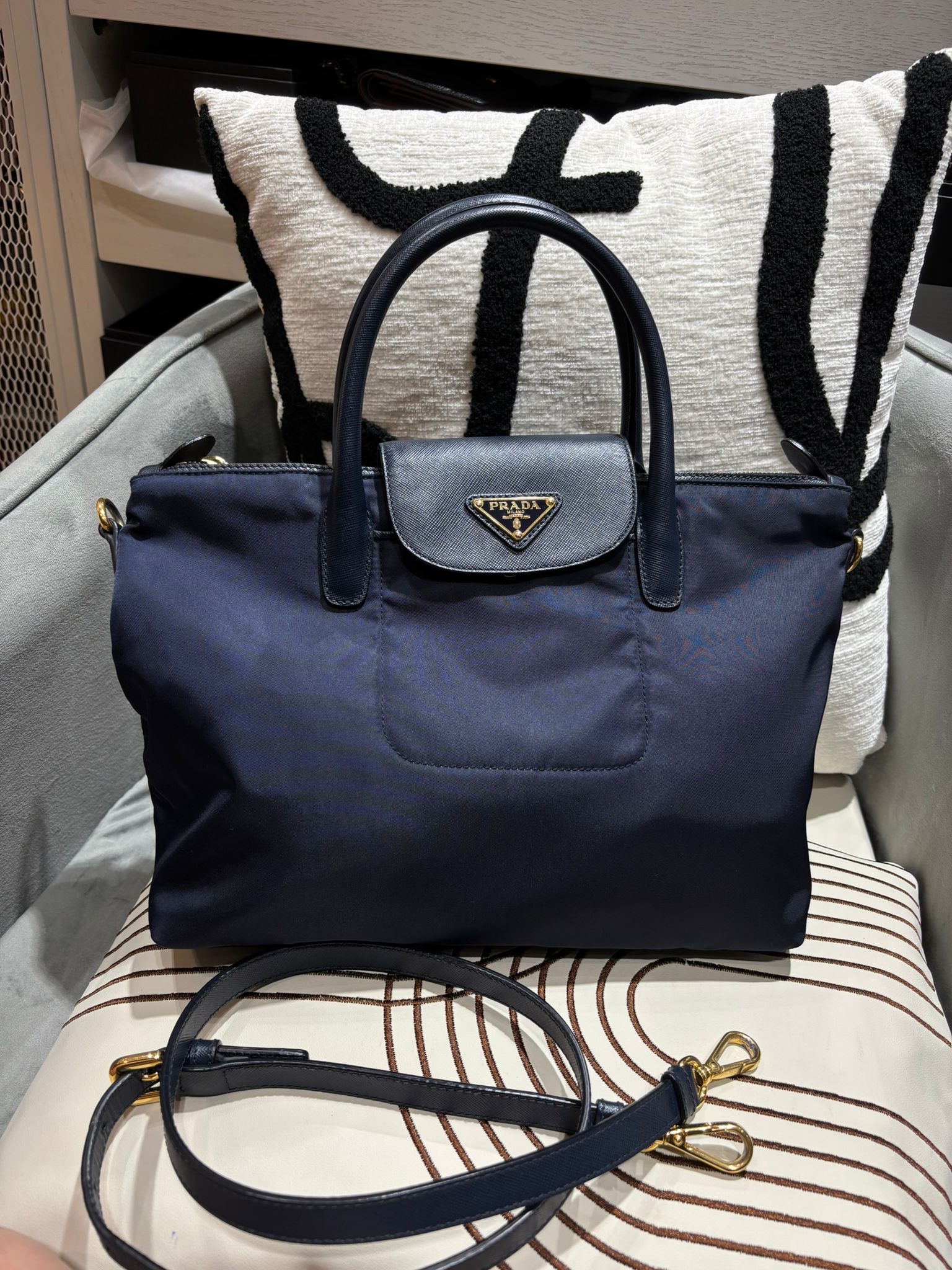 Prada Nylon 2Way bag 100%Authentic, 92%New 