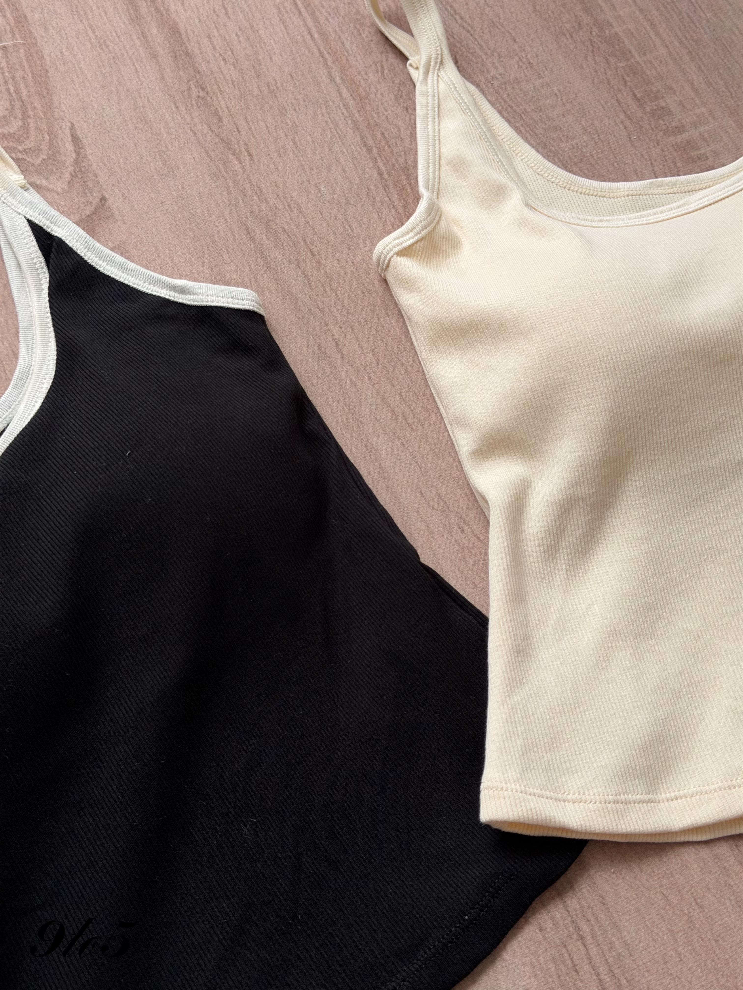 T4484 Ribbed Camisole with Bra Pad - 4 Colors