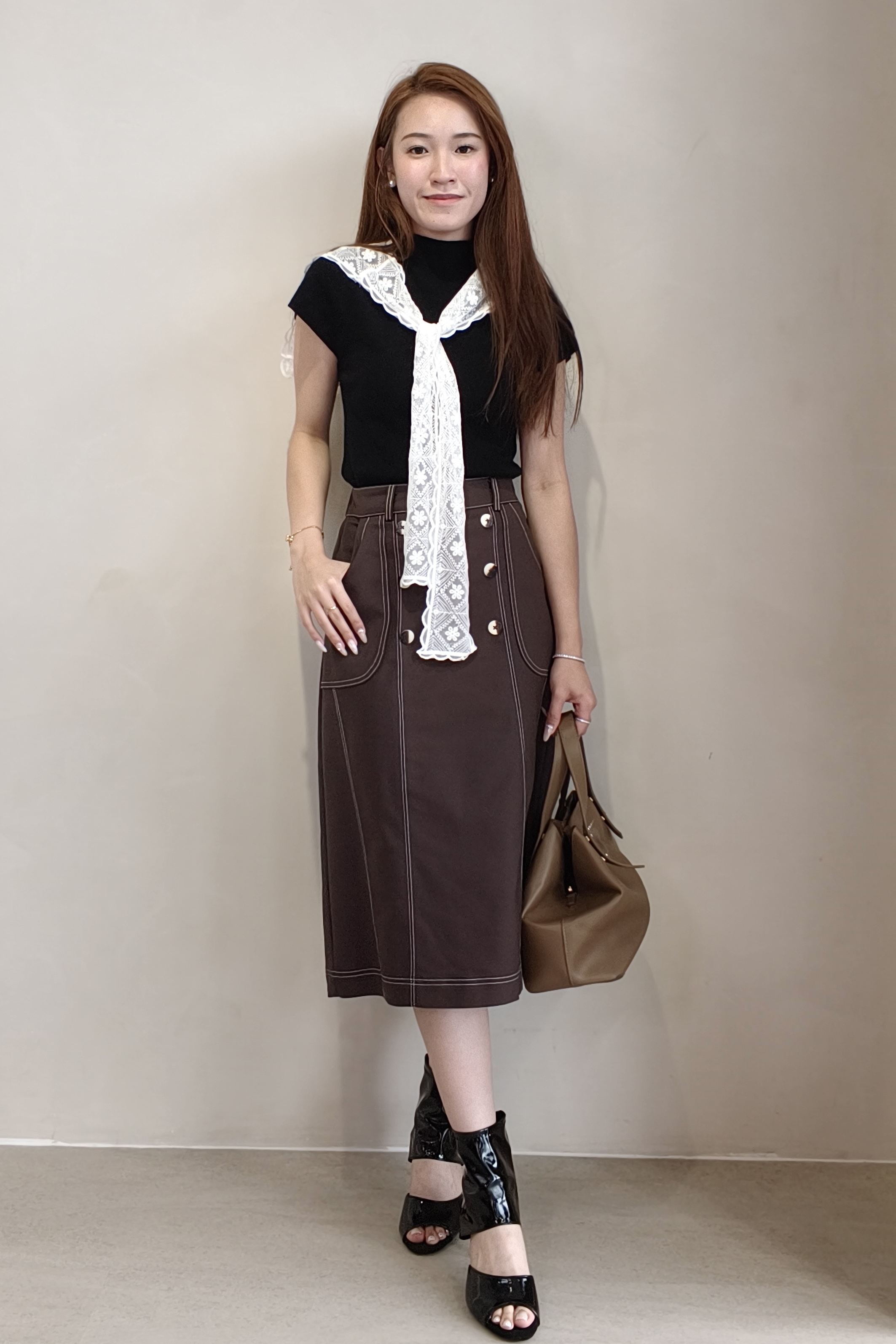 1629 Muse Structured Stitch Skirt