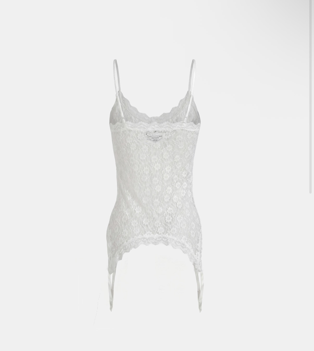 BADBLOOD新款[w-tnk26-041] Garter Lace Cami Tank - White