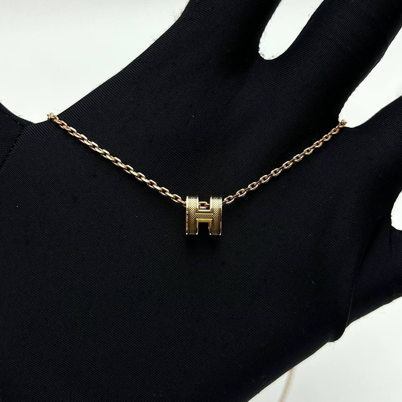 Hermes Mini Pop H Splas'H Bronze Dore Transparent