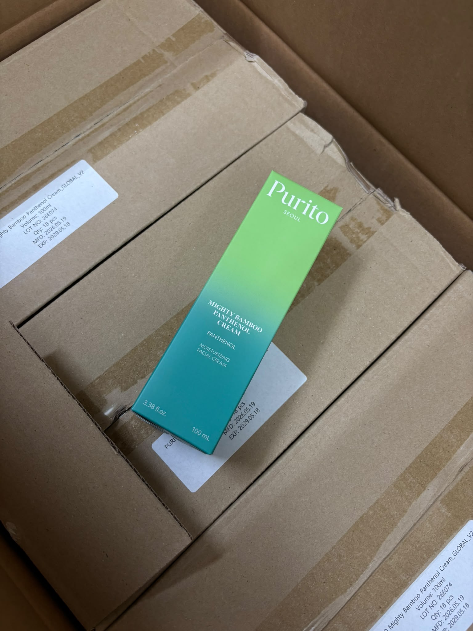 【乾皮救星】一泵KO脫皮繃緊|Purito SEOUL 竹泛醇面霜 100ml|Mighty Bamboo Panthenol Cream