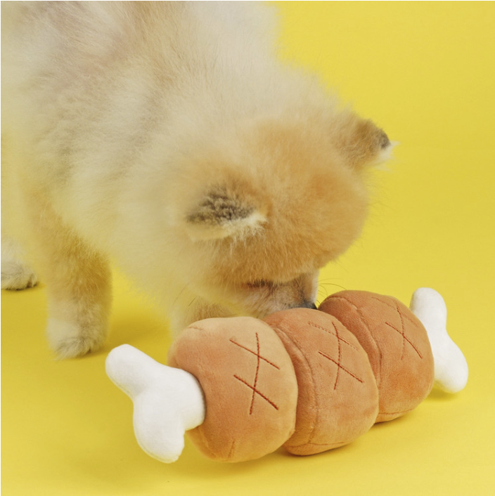 *SuperPet 🇰🇷 狗狗BBQ烤肉大大隻益智嗅聞玩具