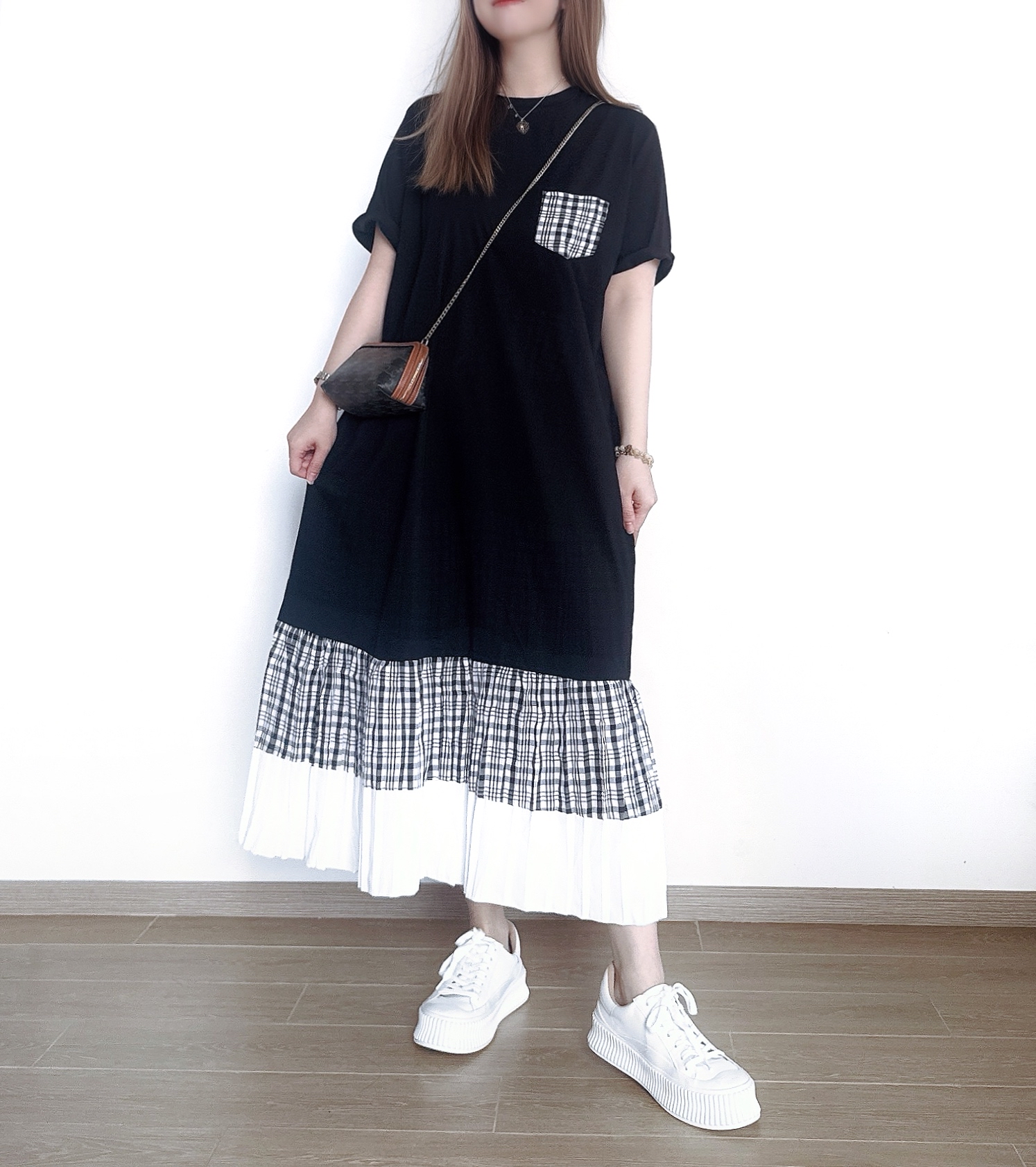 🌼初春優惠🍀 顯瘦格仔拼接Ops