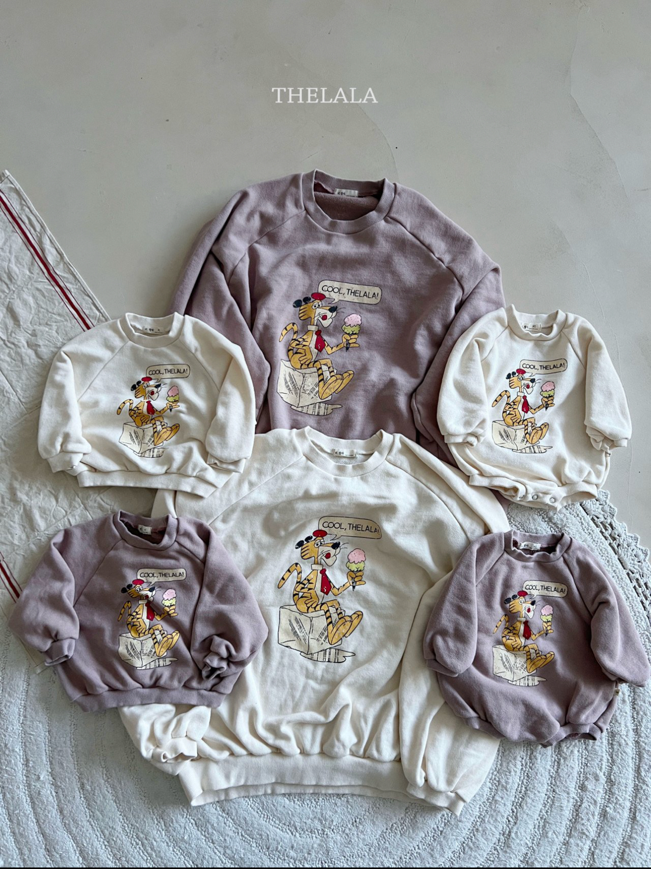 🌸預訂 韓國直送🌸🇰🇷THELALA兩色親子款老虎印花長袖包屁衣