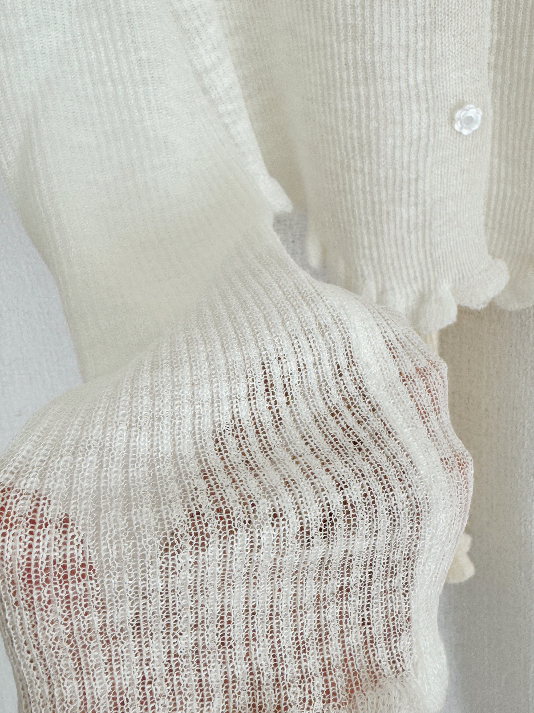 夏日简约木耳边薄外套