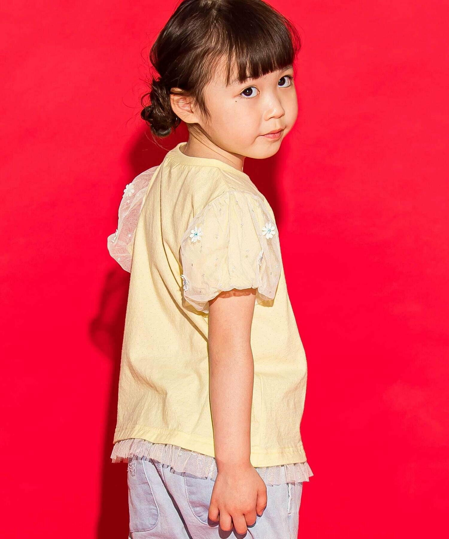 🇯🇵預訂 日本直送🇯🇵Slap Slip x Swimmer x Sanrio系列三色人物刺繡貼花薄紗泡泡袖上衣