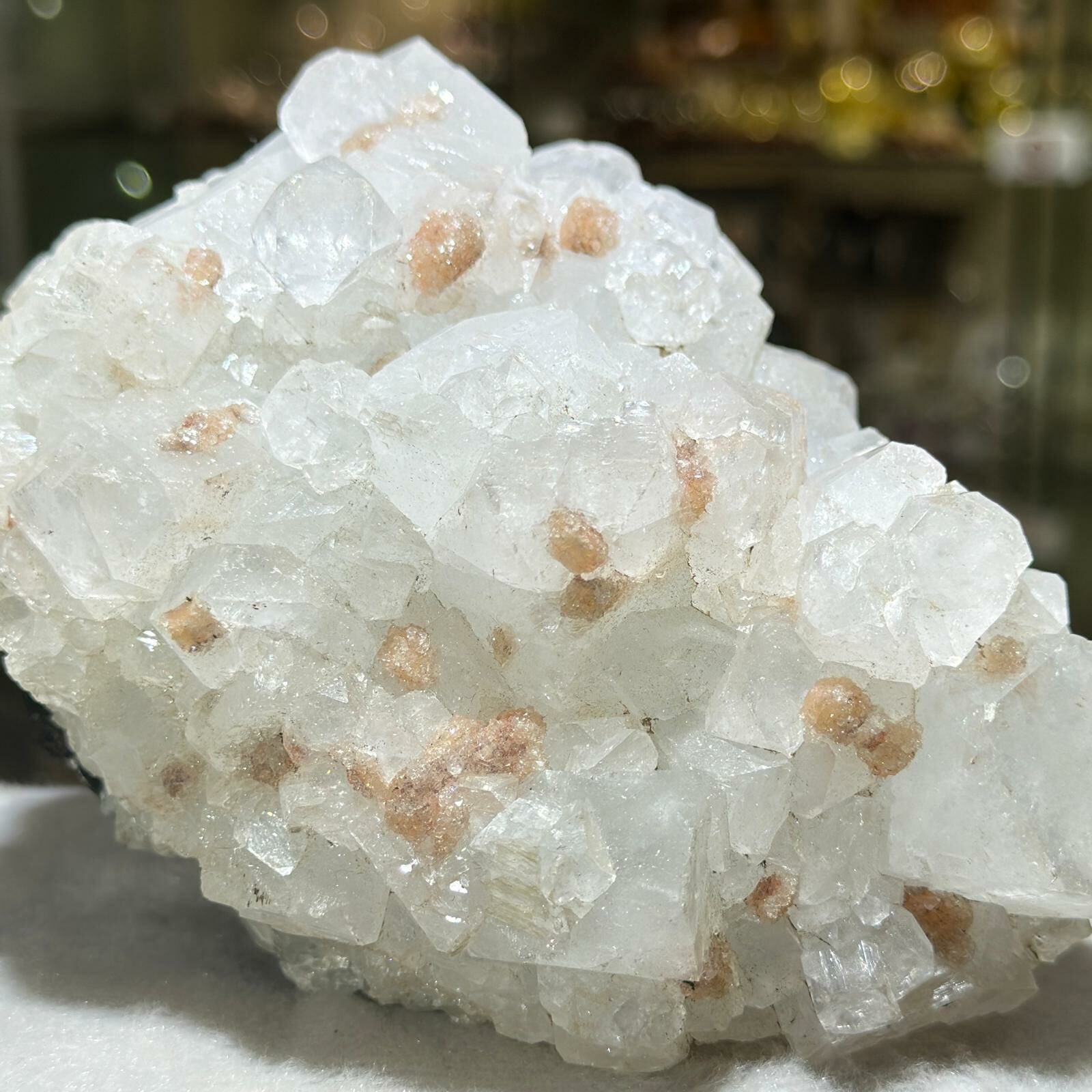 魚眼石簇✨共生粉色魚眼石