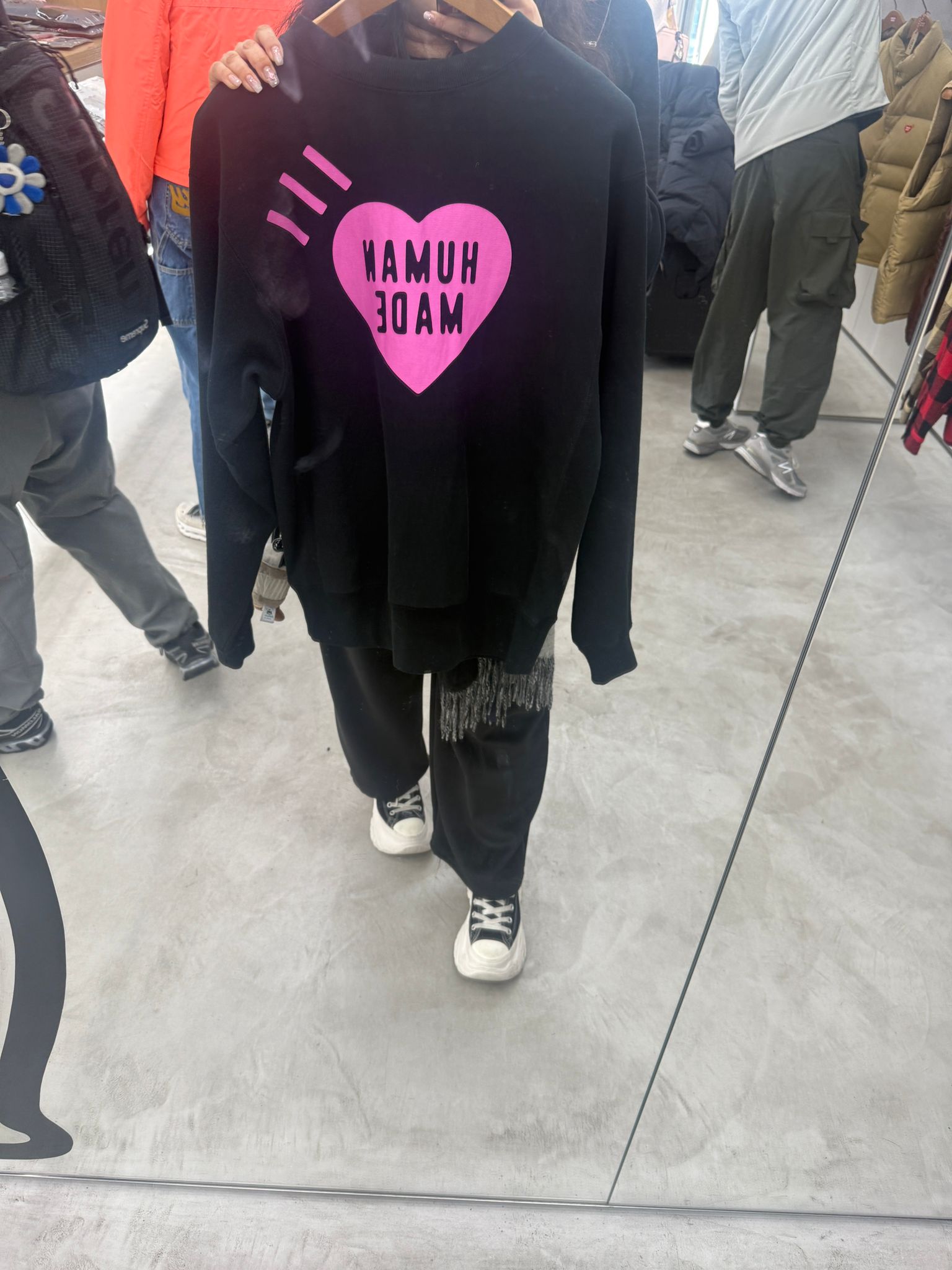 門市限定版 pink 心衛衣 S-xl black