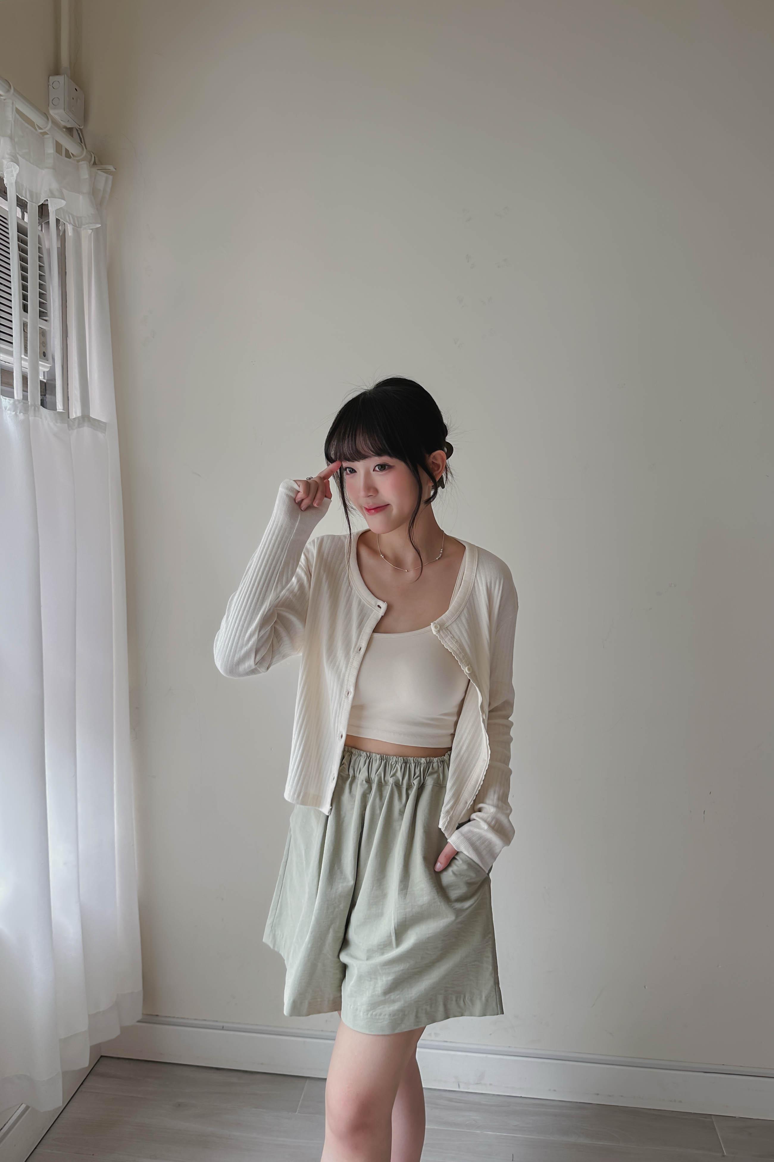 軟綿小花邊2-way上衣 (兩色入)