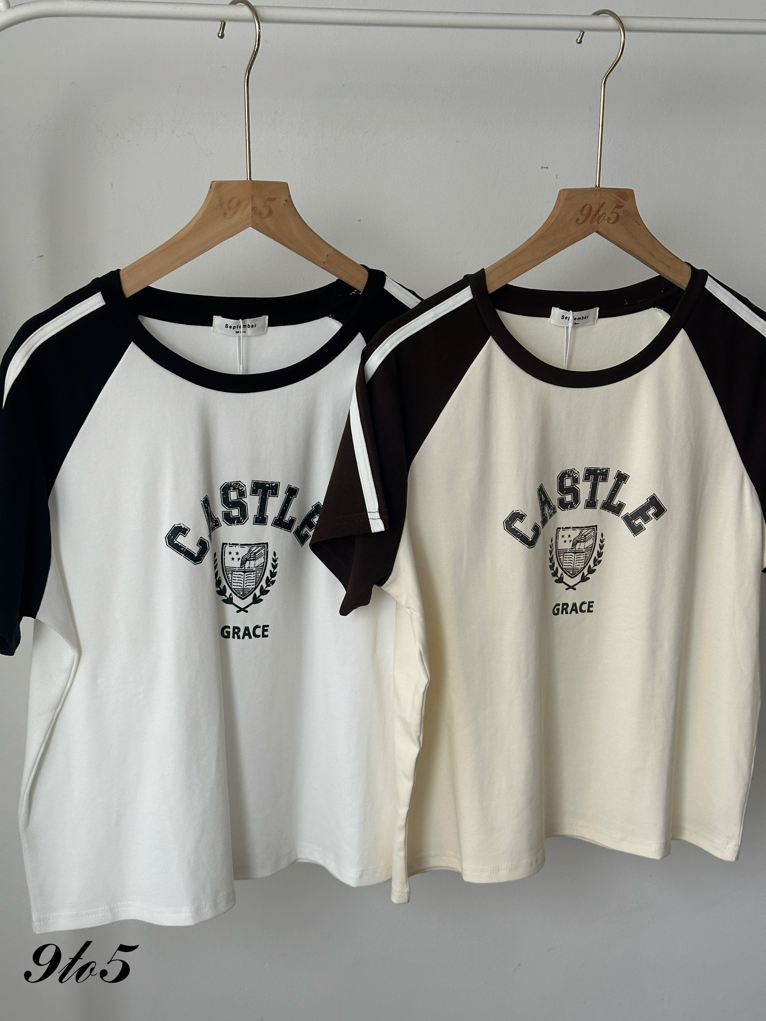 T4227 Contrast Raglan Sleeve Tee - 5 Colors 