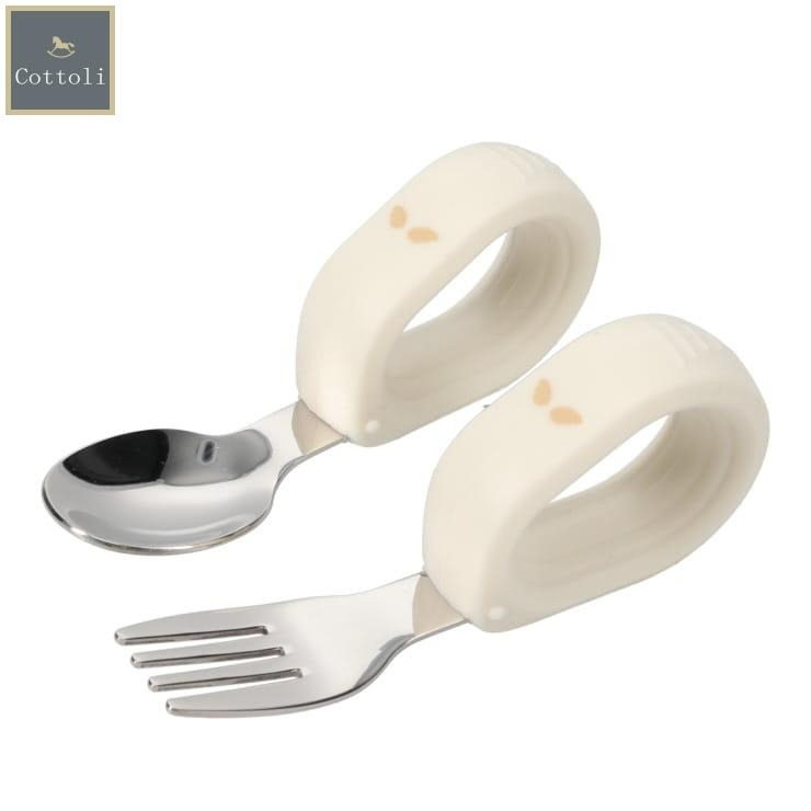 🇯🇵預訂 日本直送🇯🇵Cottoli幼兒不銹鋼環形圈圈餐具連盒套裝
