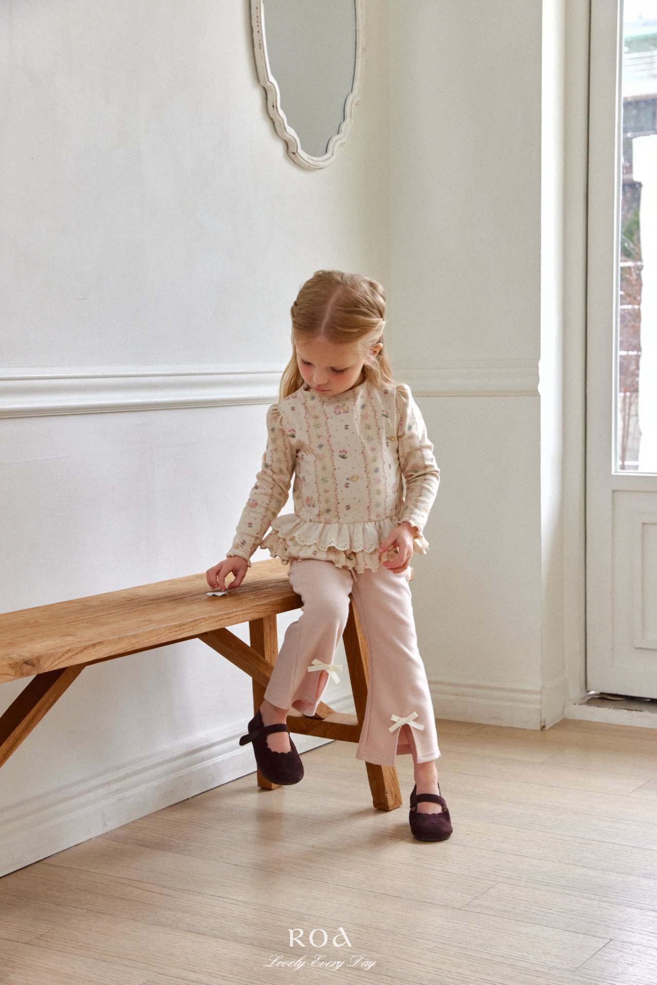 蝴蝶結🎀 小開叉長褲