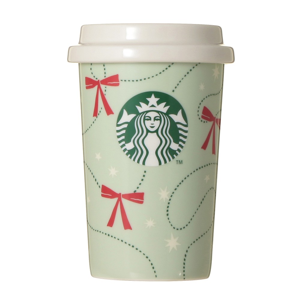 《日本 🇯🇵 STARBUCKS Colors of Holiday 聖誕系列》絲帶陶瓷 罐