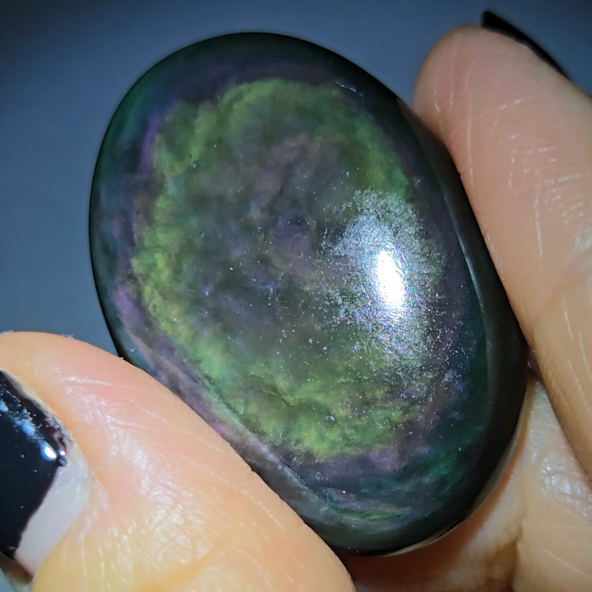 Velvet obsidian cabochon from Mexico - OB13