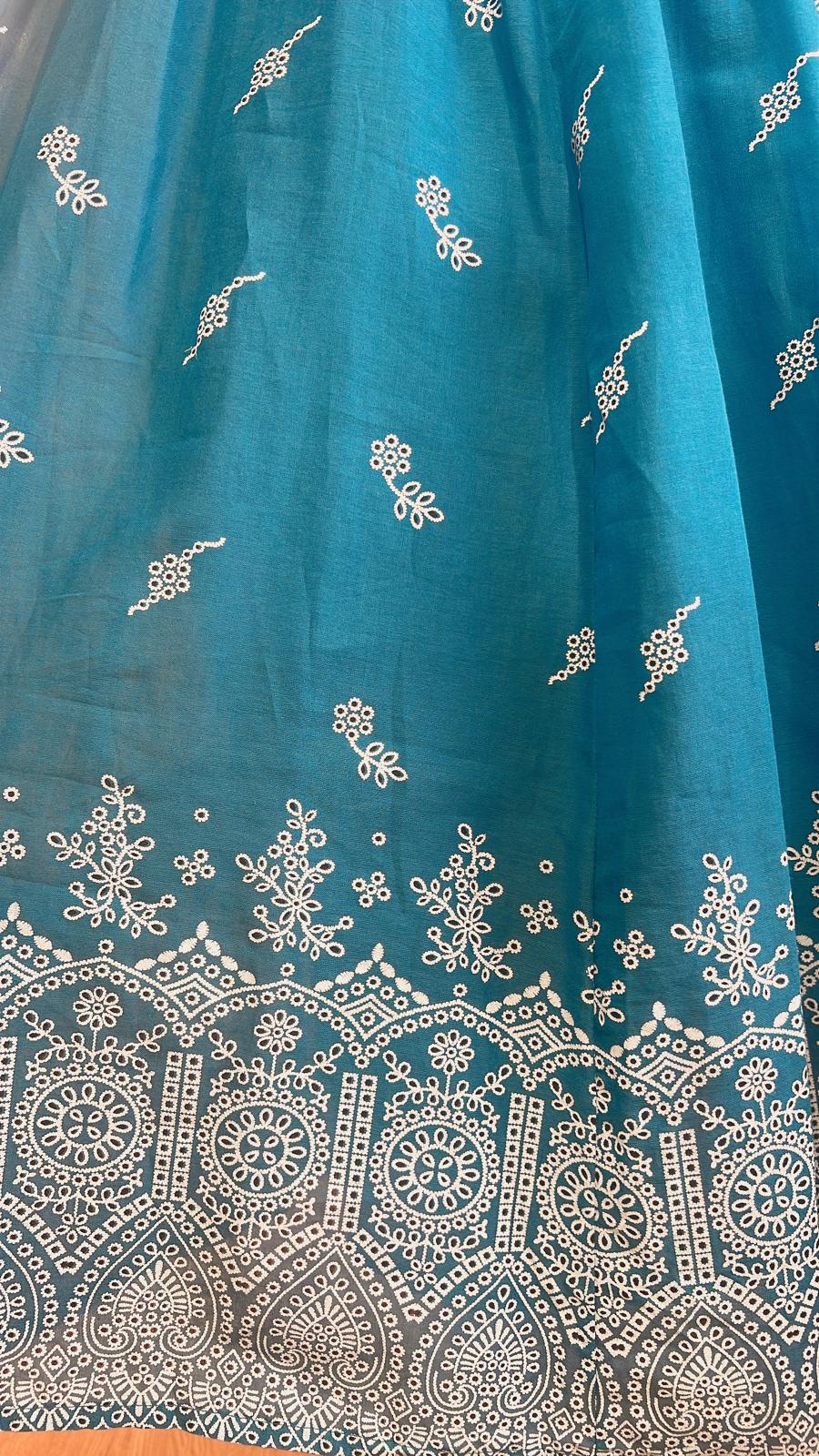 2713 Blue with White Lace SL OP 46"