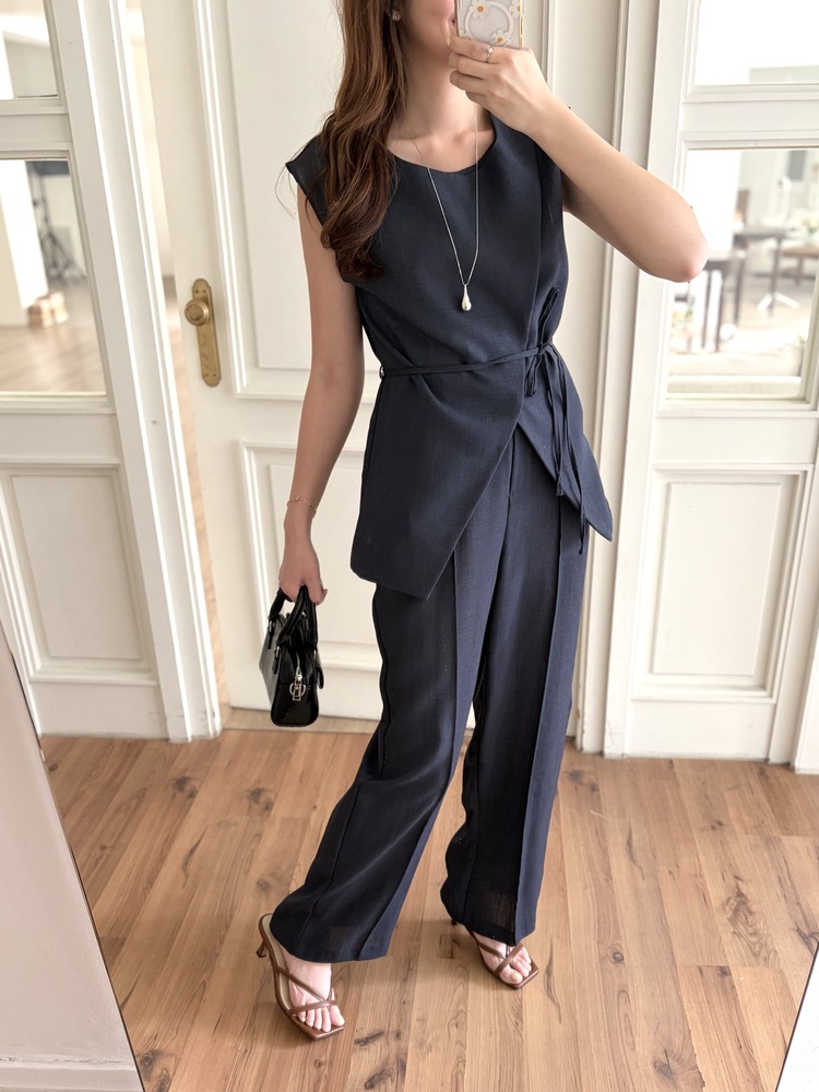 The Fine Linen Summer Set (Navy)