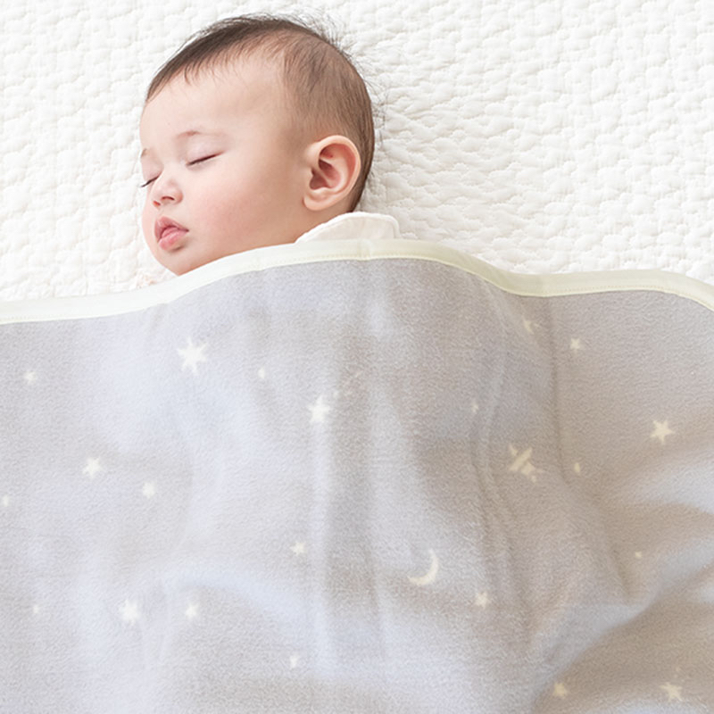 🇯🇵預訂 日本直送🇯🇵日本製星月印花有機棉午睡毯