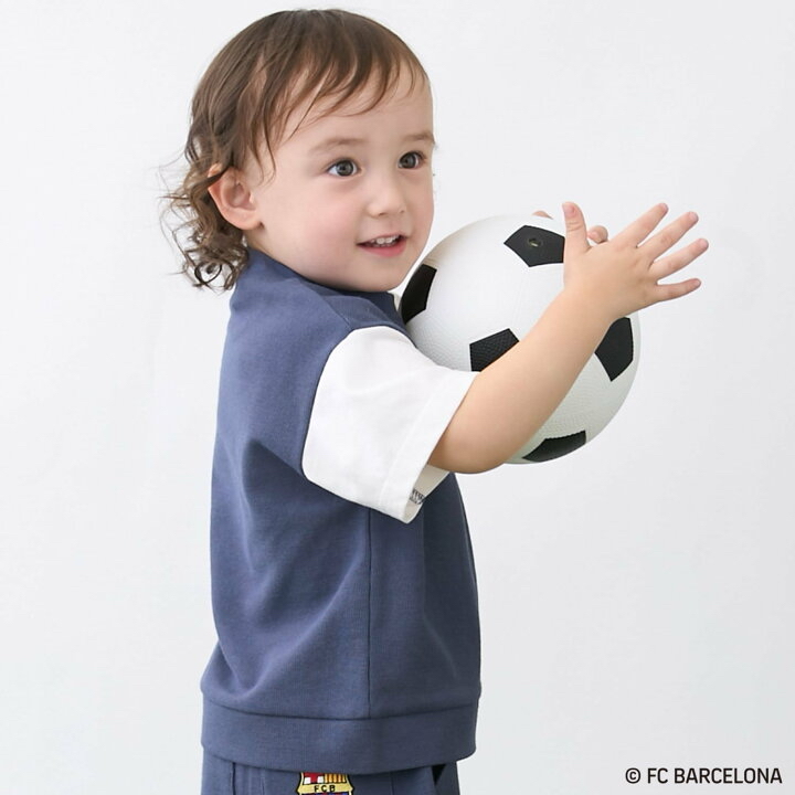 🇯🇵預訂 日本直送🇯🇵Petit Main x 巴塞球隊系列兩色球隊標誌短袖上下套裝