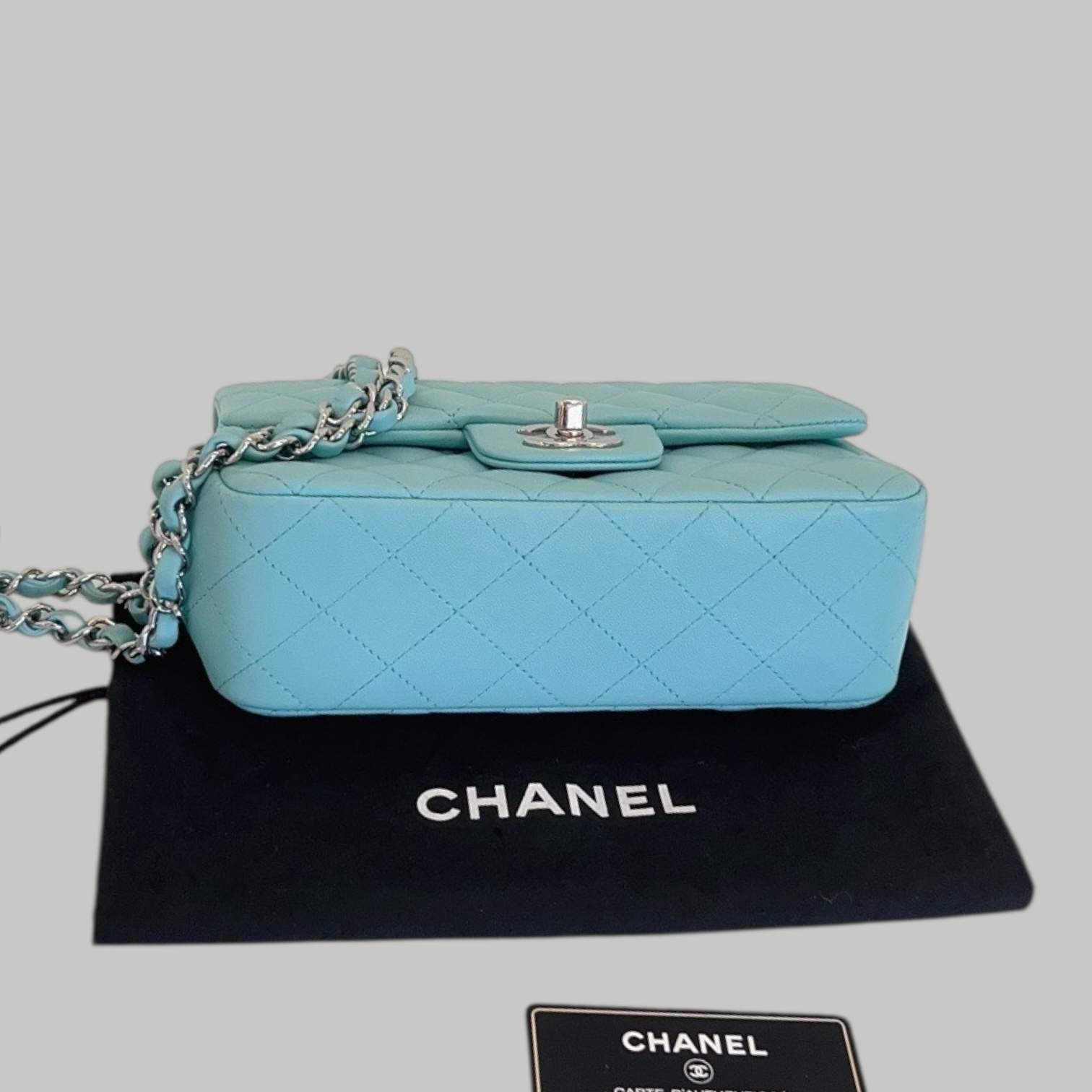 Chanel Lambskin 20cm 銀扣