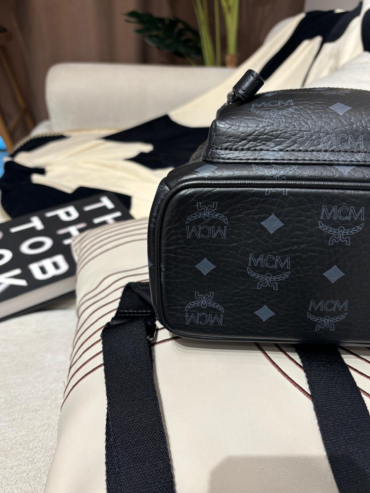 Mcm backpack Black 100%Authentic,95%new ✅dust bag