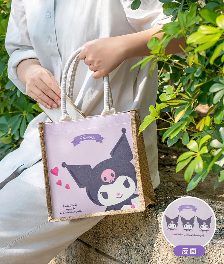 Sanrio x Kiiwi O! 雙面棉麻手提袋 | 防潑水萬用袋