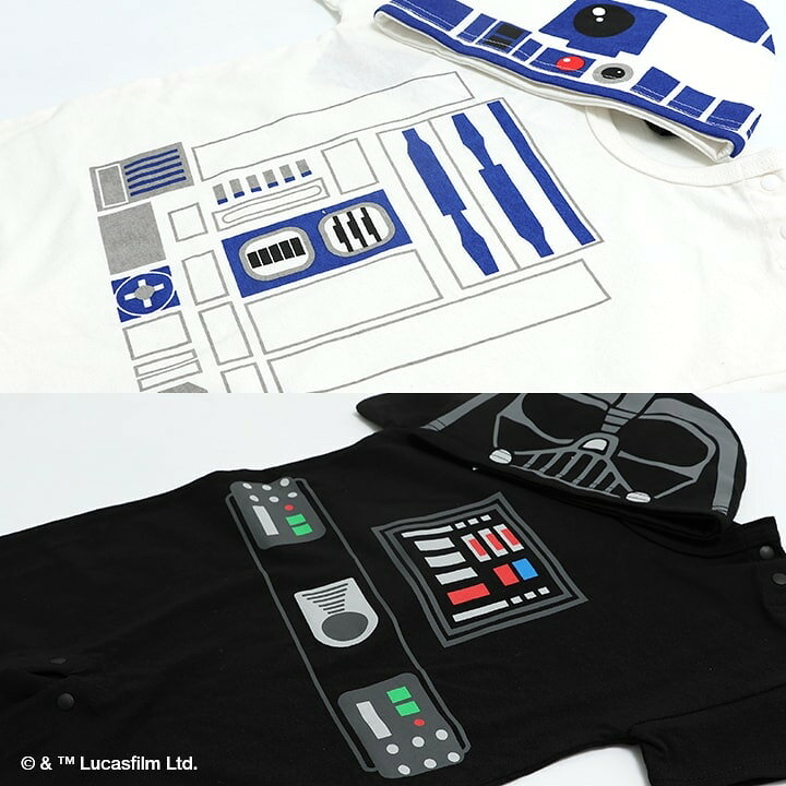 🇯🇵預訂 日本直送🇯🇵兩色Star Wars星球大戰人物造型連帽短袖連身服