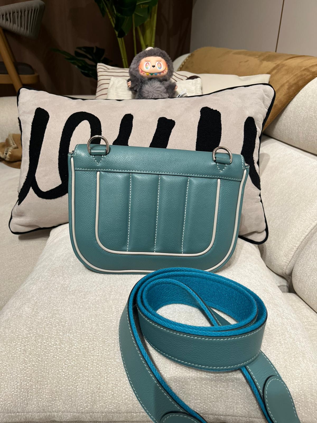  Hermes berline mini Calfskin 21cm 100%Authentic ,95%new✅dust bag✅box 